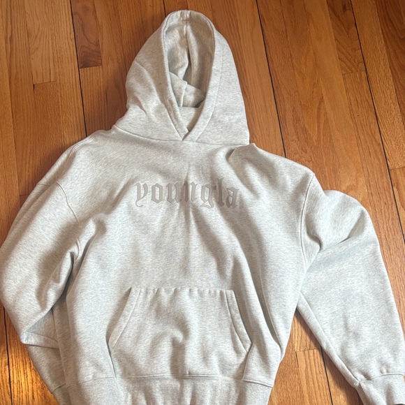 YoungLA Other - YoungLA Light Gray Hoodie for Men